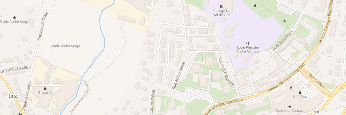 Plan du 16 Rue Francois Mauriac - Vire à Vire Normandie