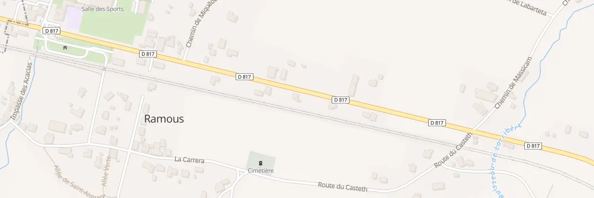 Plan du 458 Rte Départementale 817 à Ramous