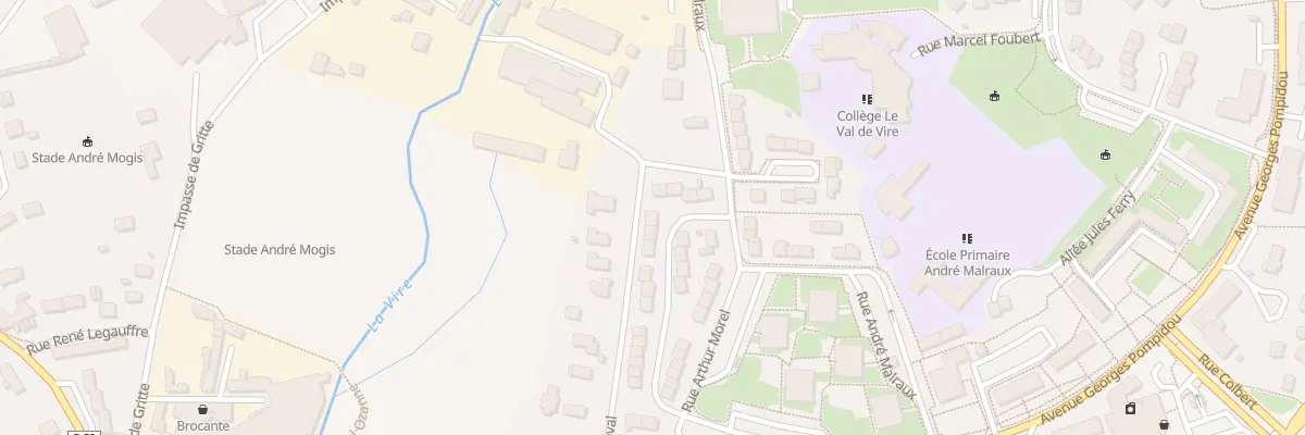 Plan du 27 Rue Francois Mauriac - Vire à Vire Normandie
