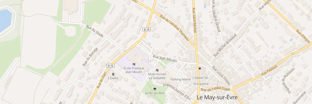 Plan du 14 Rue Jean Moulin au May-sur-Èvre
