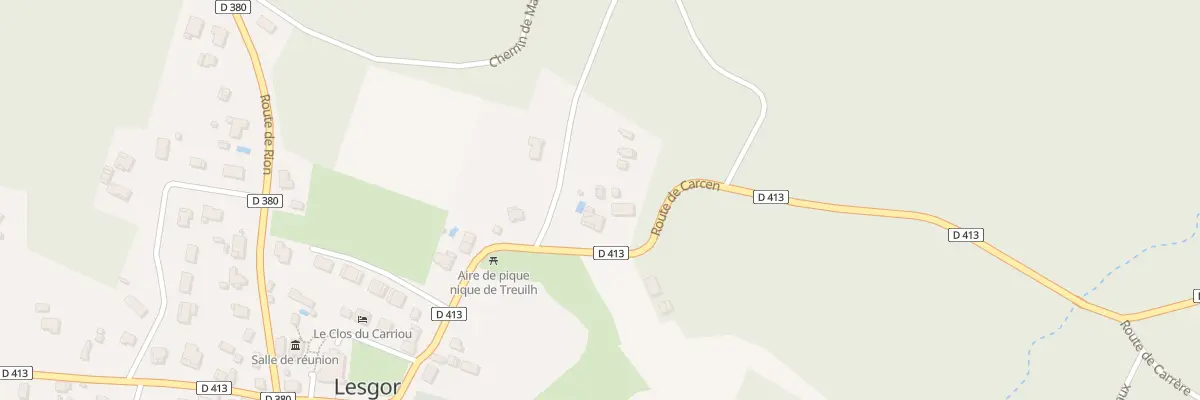 Plan du 357 Rte de Carcen à Lesgor