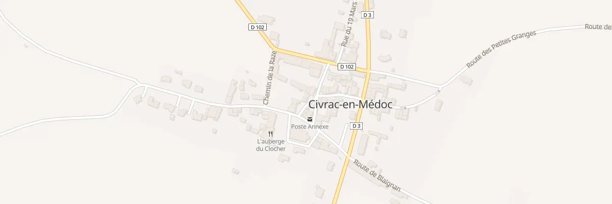 Plan du 16 Le Bourg à Civrac-en-Médoc