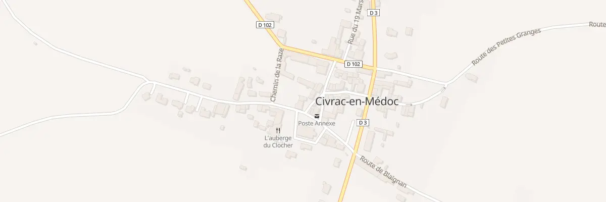 Plan du 15 Le Bourg à Civrac-en-Médoc