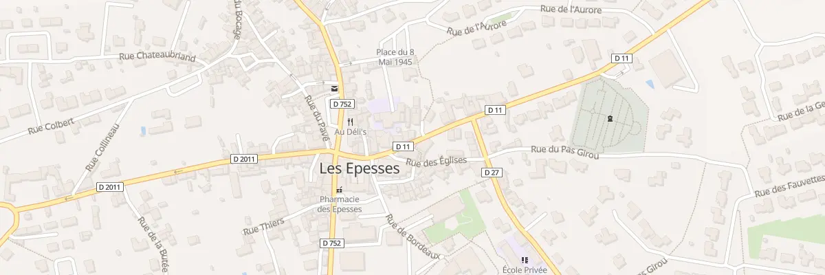Plan du 21 Rue de Lattre de Tassigny aux Epesses