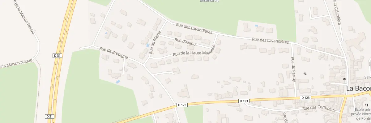 Plan du 10 Rue de la Haute Mayenne à La Baconnière