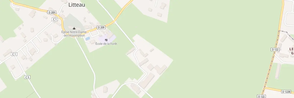 Plan du 232 Rue du Bourg à Litteau