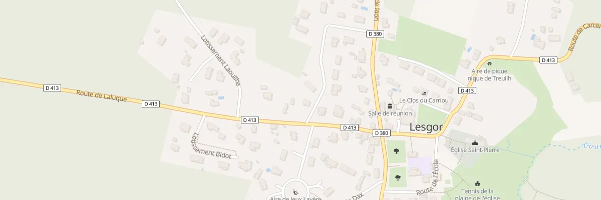 Plan du 134 Rte de Laluque à Lesgor