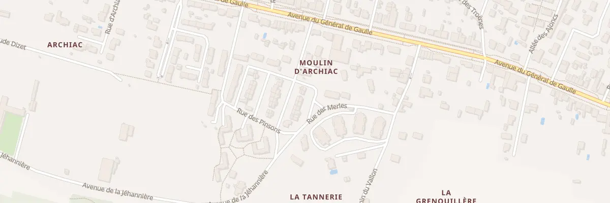 Plan du 6 Rue des Grives à Tonnay-Charente