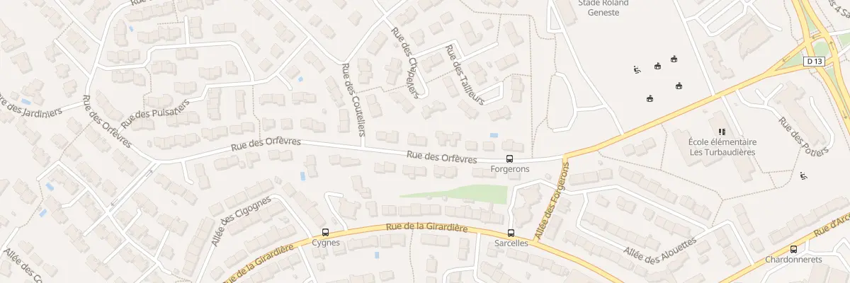 Plan du 20 Rue des Orfèvres à Cholet