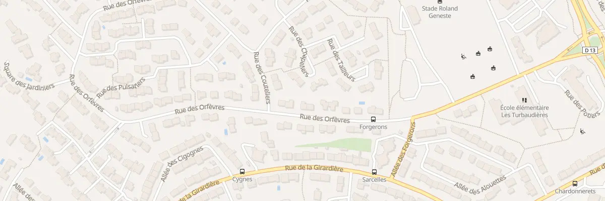 Plan du 22 Rue des Orfèvres à Cholet