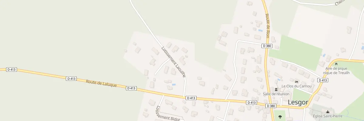 Plan du 112 Rte de Laouilhe à Lesgor