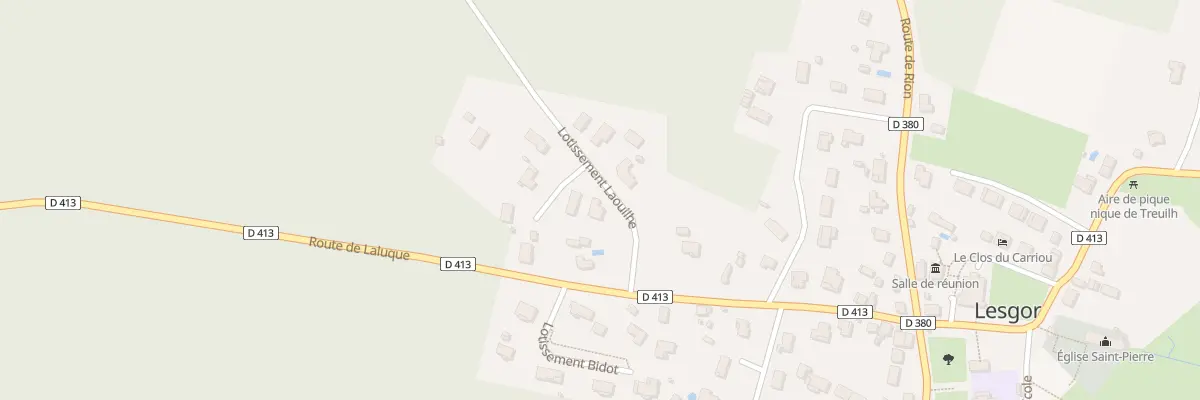Plan du 97 Rte de Laouilhe à Lesgor