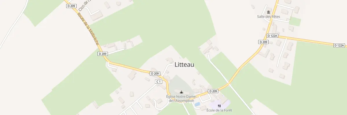 Plan du 2 Rte de Malbreche à Litteau