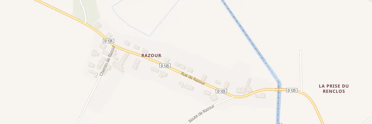 Plan du 22 Rue de Razour à Champagne