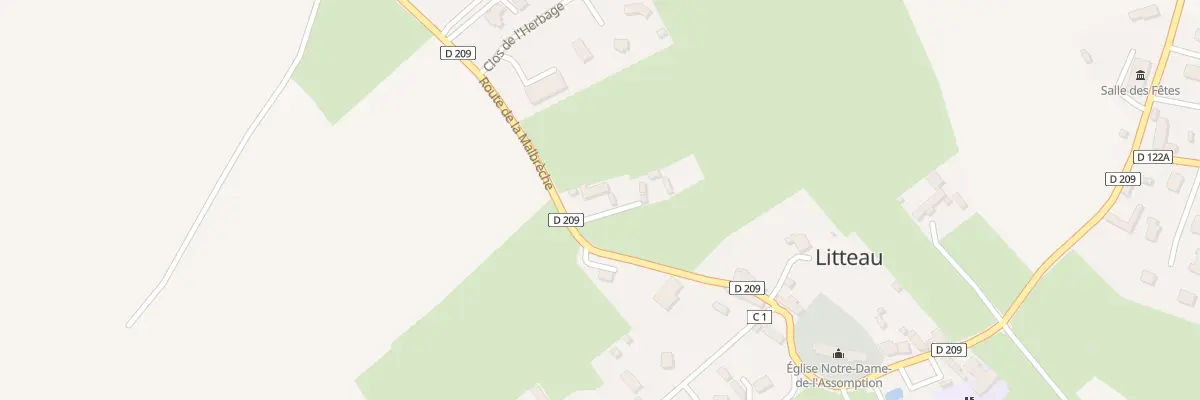 Plan du 186 Rte de Malbreche à Litteau