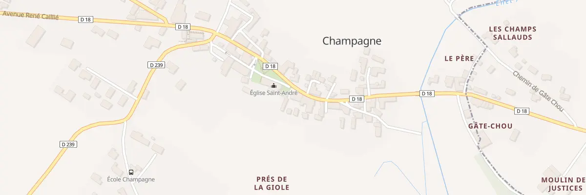 Plan du 43 Av Réné Caillé à Champagne