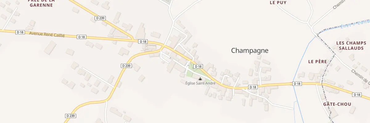 Plan du 47 Av Réné Caillé à Champagne