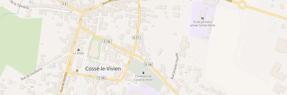 Plan du 2 Rue Grande Rue à Cossé-le-Vivien