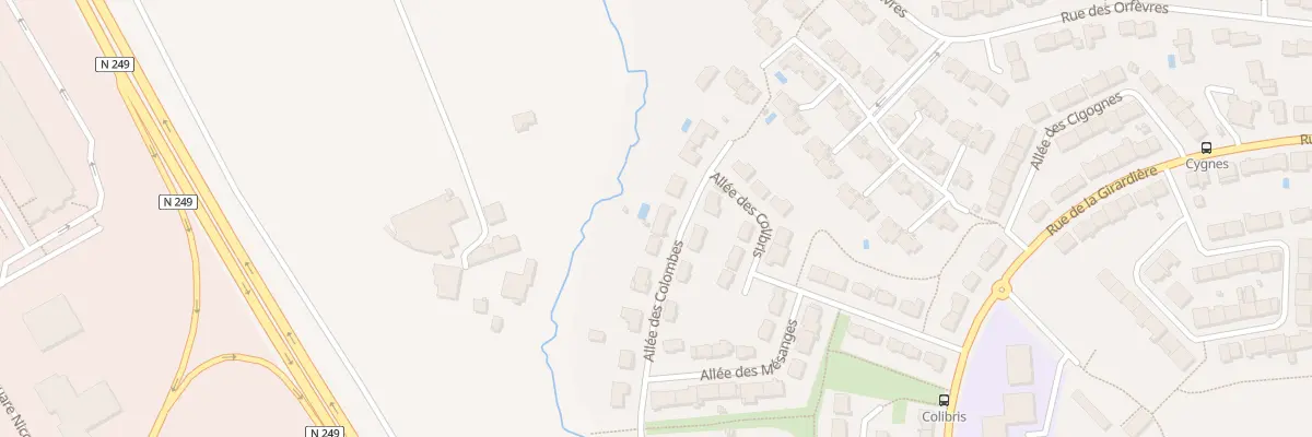 Plan du 6 All des Colombes à Cholet