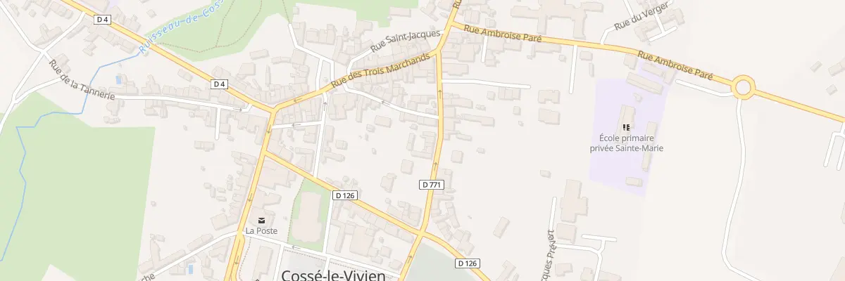 Plan du 13 Rue Grande Rue à Cossé-le-Vivien
