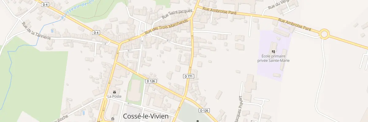 Plan du 9 Rue Grande Rue à Cossé-le-Vivien