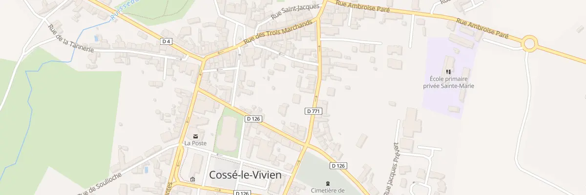 Plan du 7 Rue Grande Rue à Cossé-le-Vivien