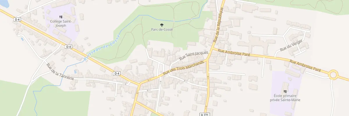 Plan du 5 Rue Saint Jacques à Cossé-le-Vivien