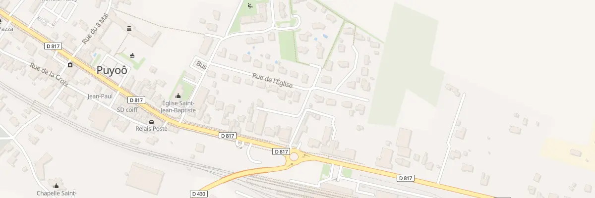 Plan du 8 Rue de l’Église à Puyoô