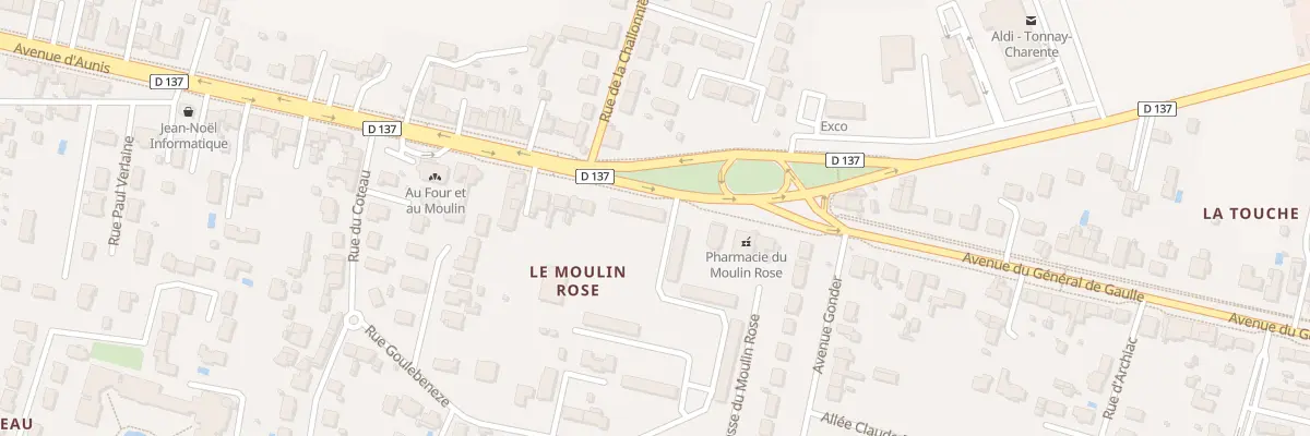 Plan du 9001 Rue du Moulin Rose à Tonnay-Charente