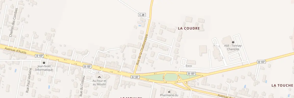 Plan du 8 Rue de la Challonnière à Tonnay-Charente