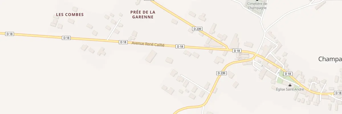 Plan du 75 Av Réné Caillé à Champagne