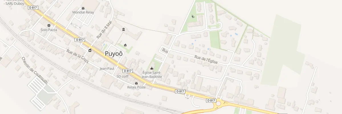 Plan du 1 Rue de l’Église à Puyoô