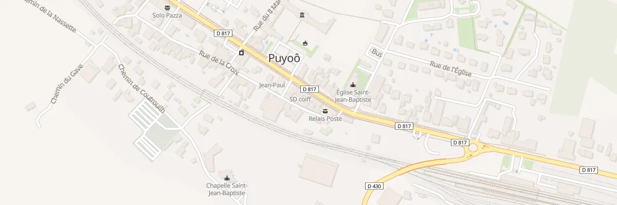 Plan du 1106 Rte Departementale 817 à Puyoô