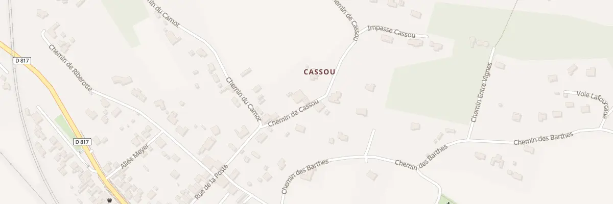 Plan du 105 Che de Cassou à Puyoô