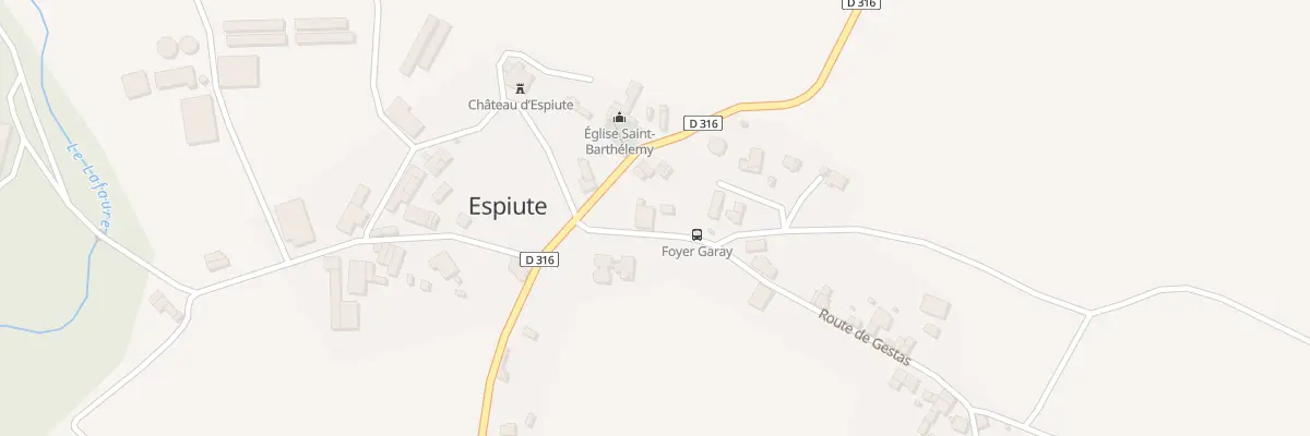 Plan du 1 Rte de Gestas à Espiute