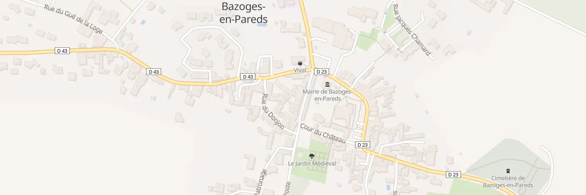 Plan du 8 Rue de la poste à Bazoges-en-Pareds