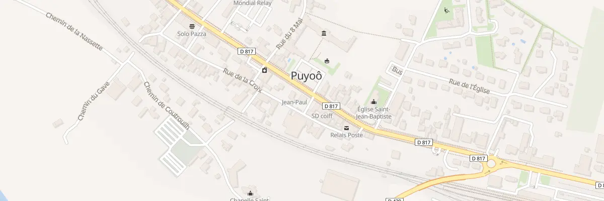 Plan du 1050 Rte Departementale 817 à Puyoô