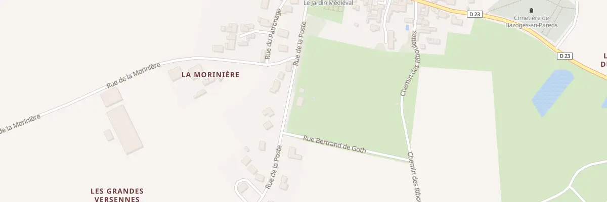 Plan du 59 Rue de la poste à Bazoges-en-Pareds