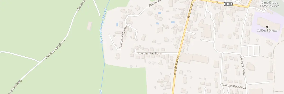 Plan du 12 Rue des Pavillons à Cossé-le-Vivien