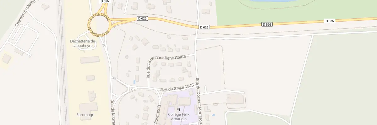 Plan du 96 Rue du Docteur Morisson à Labouheyre