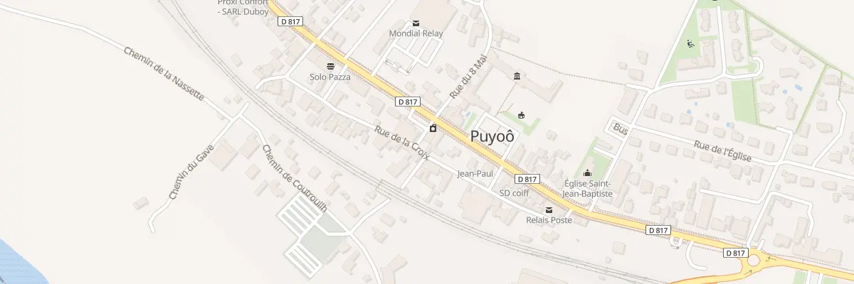 Plan du 9561 Rte Departementale 817 à Puyoô