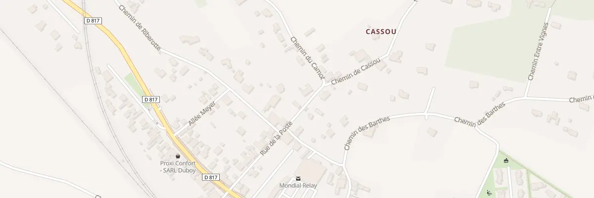 Plan du 187 Rue de la Poste à Puyoô