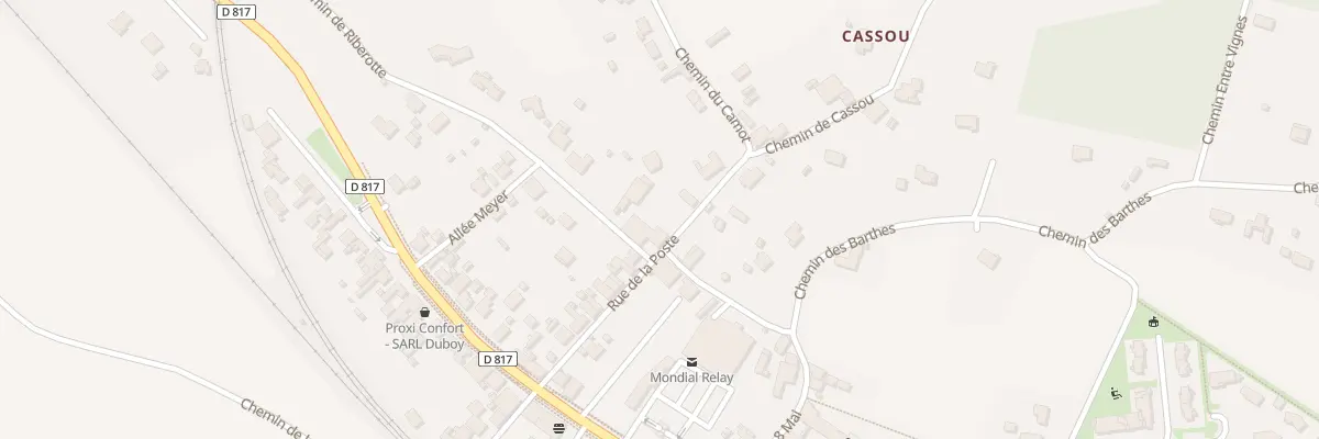 Plan du 157 Rue de la Poste à Puyoô