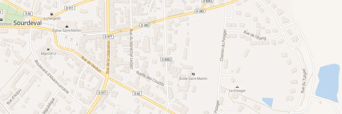Plan du 9 Rue du Cdt Clouard - Sourdeval à Sourdeval