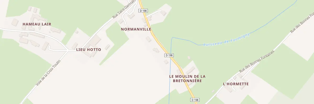 Plan du 738 Rte des Trois Moulins à Formigny La Bataille