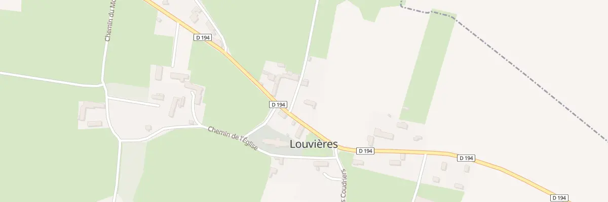 Plan du 5044 Le Bourg (Louvieres) à Formigny La Bataille