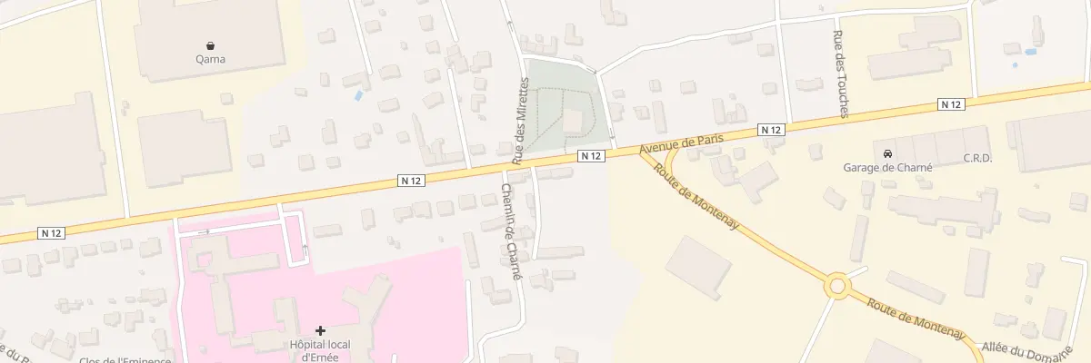 Plan du 30 Av de Paris à Ernée
