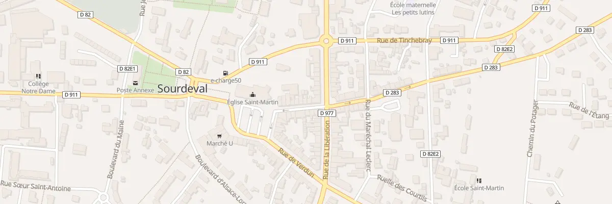 Plan du 13 Rue de l’Eglise - Sourdeval à Sourdeval