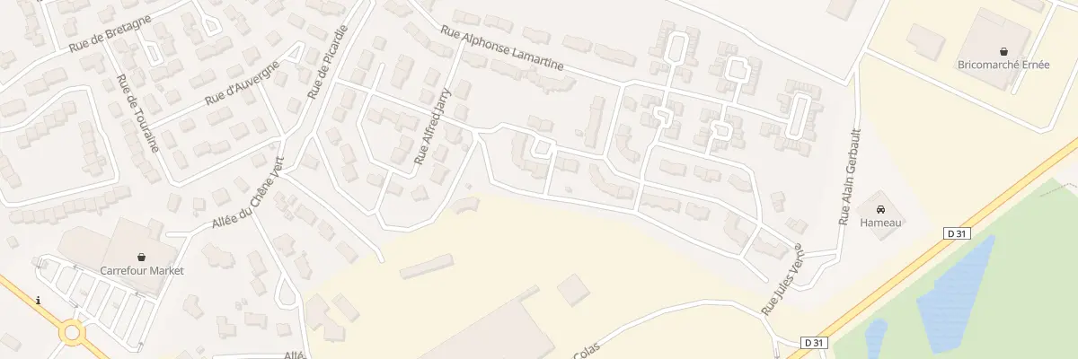 Plan du 13 Rue Guy de Maupassant à Ernée