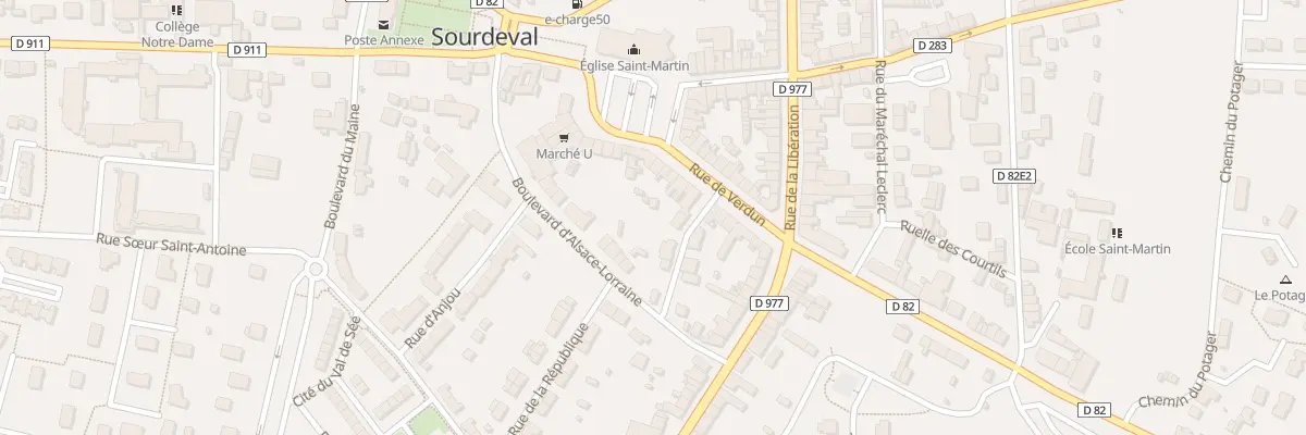 Plan du 1 Rue Brouainsiere - Sourdeval à Sourdeval
